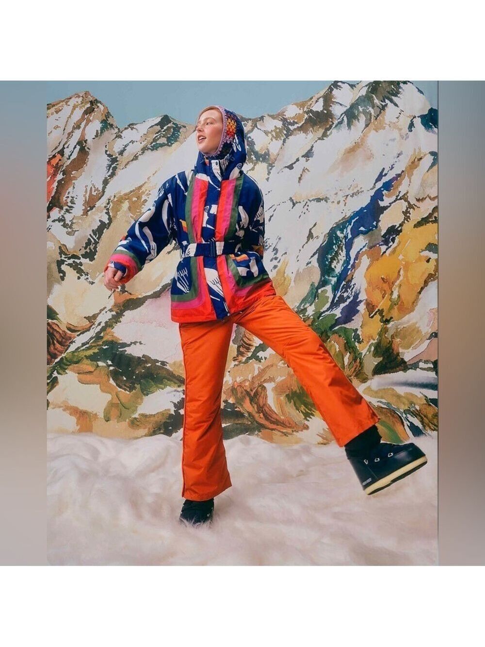 Farm Rio Orange Ski Pants
